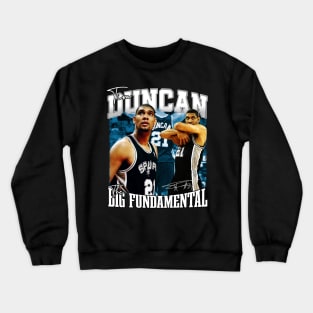 Tim Duncan The Big Fundamental Basketball Signature Vintage Retro 80s 90s Bootleg Rap Style Crewneck Sweatshirt